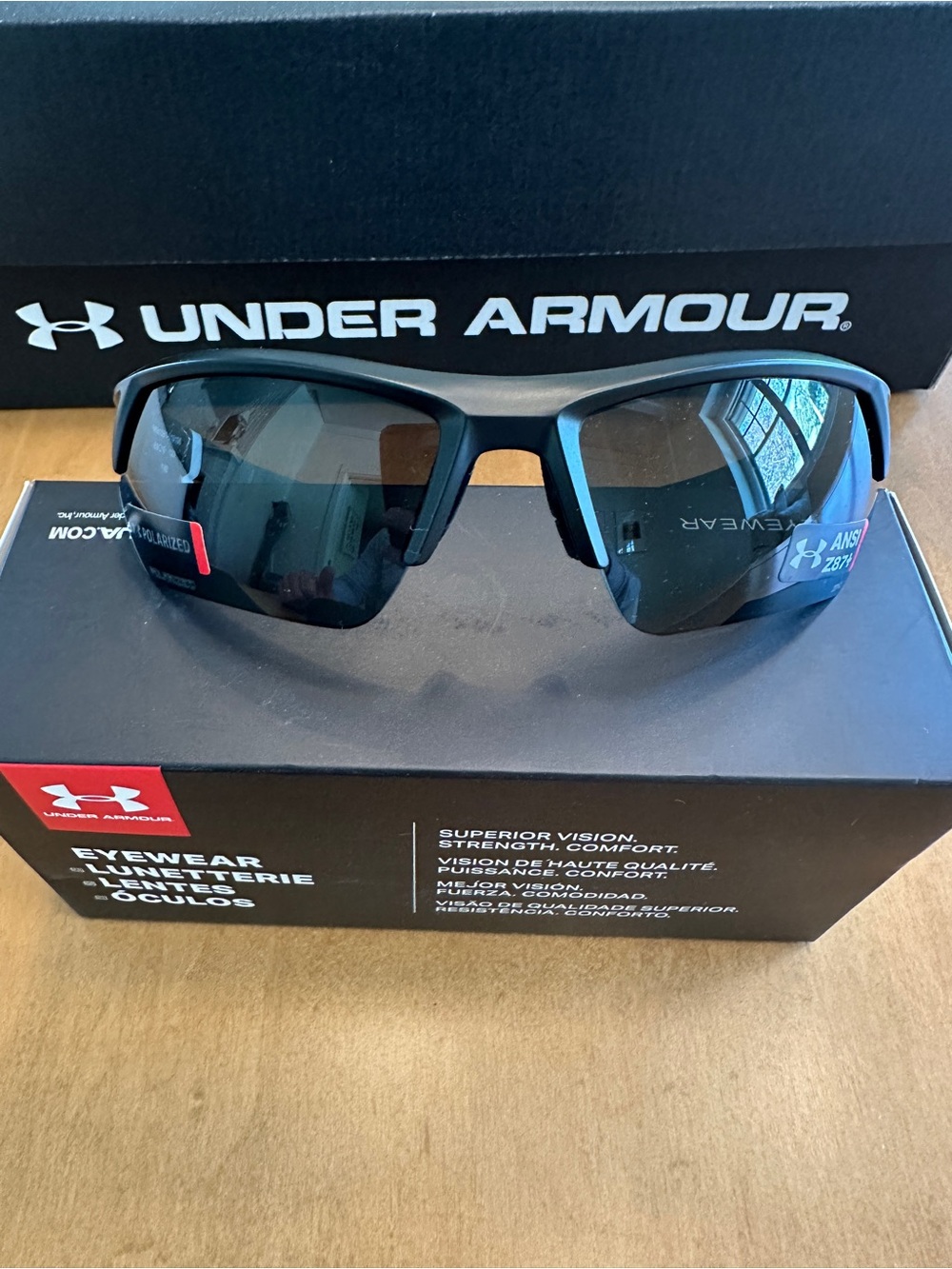 Under Armour Satin Black Frame and Storm grey polarized lenses - Picture 4 of 6